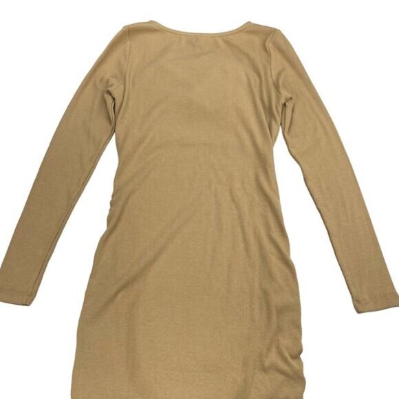 NWT HEARTLOOM Veronica Halter Cut Out Mini Dress Sz XS Camel - Picture 5 of 5